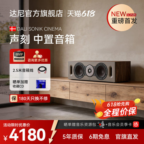 达尼声刻木质HIFI中置音箱