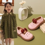 Наряд маленькой принцессы, весенняя детская обувь для кожаной обуви, из натуральной кожи, мягкая подошва