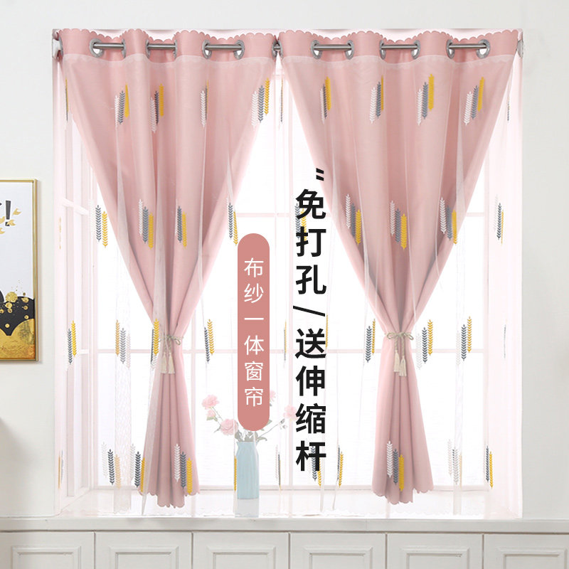 布纱一体免打孔安装遮光防晒图片
