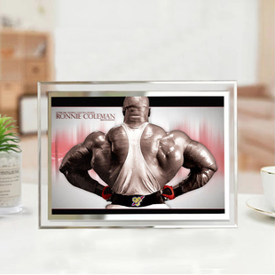 罗尼库尔曼水晶相框奥赛健美祖师爷桌面摆件装饰海报礼物摆台周边