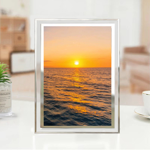 日出风景相框房间桌面长方形摆件摆台卧室装饰画海报定制送礼物