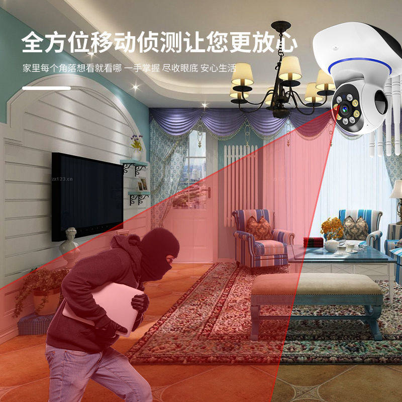 사각지대가 없는 가정용 지능형 선택 실내 360도 파노라마 뷰를 위한 휴대폰 원격 모니터에 연결된 스마트 무선 카메라 4G
