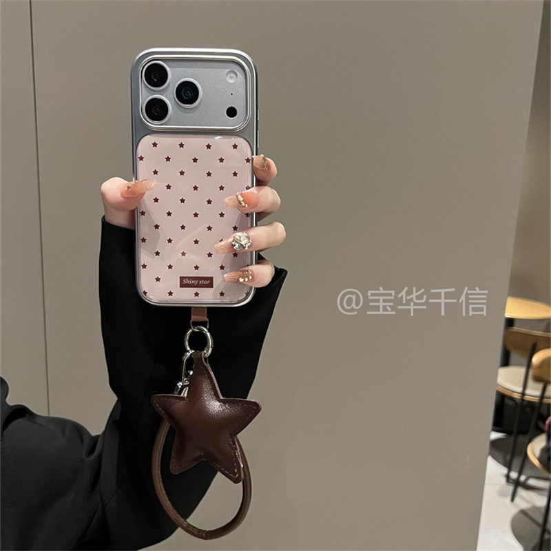滴胶复古棕星星适用于苹果17promax手机壳iPhone16promax高级感15pro新款14promax韩系iPhone17pro挂绳13女款,3C数码配件,手机保护套/壳,淘宝优惠券,粉丝福利购,淘宝优惠卷
