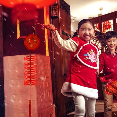 新年电子鞭炮爆竹手提灯笼