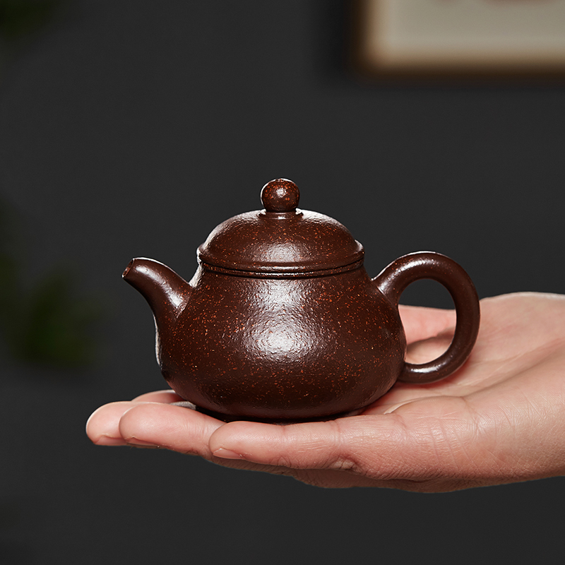 陈腐原矿珍藏老泥龙山紫袍紫砂壶