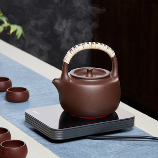 家用 宜兴紫砂壶提梁煮茶壶电陶炉炭火炉燃气灶烧水壶功夫茶具套装