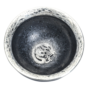 甲盏窑 李甲栈天目杯 金包银工艺 品茗杯陶瓷茶杯功夫主人杯