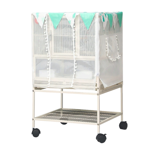 宫格鸟笼防溅洒罩透气鹦鹉笼衣网纱罩防羽粉罩鸟笼防甩食罩防飞羽