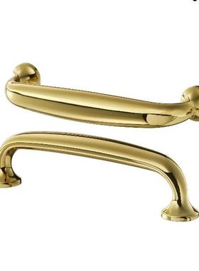 现货包邮宜家正品艾纳丽把手现代北欧经典抽屉柜子把手金黄色拉手