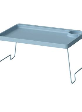 现货包邮宜家布瓦拉床上折叠桌简易轻便桌蓝色 黄色52x35x24cm