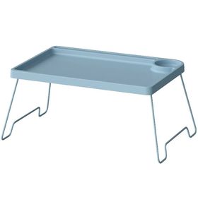 现货包邮宜家布瓦拉床上折叠桌简易轻便桌蓝色 黄色52x35x24cm