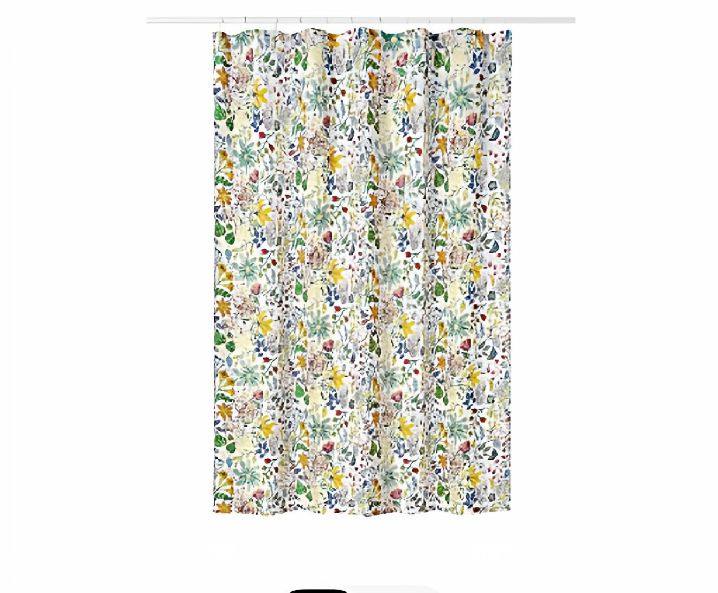 现货包邮宜家浴帘斯丹鲁默 180x200厘米 碎花图案溶室隔断挡水帘