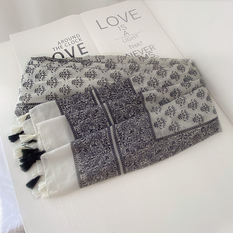 春夏秋冬流苏女小清新围巾披肩