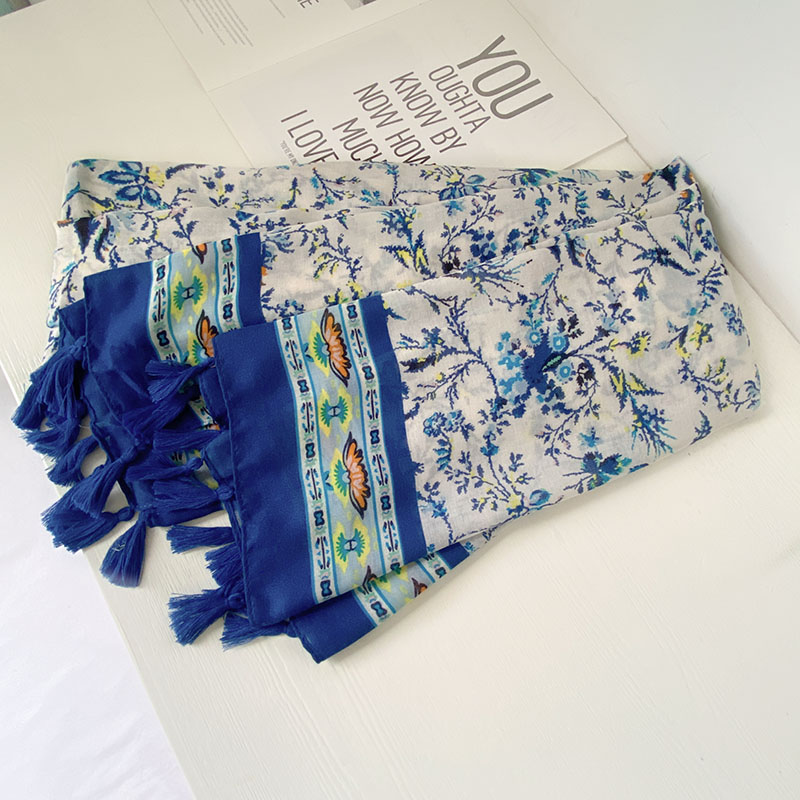 春夏秋冬流苏田园女围巾