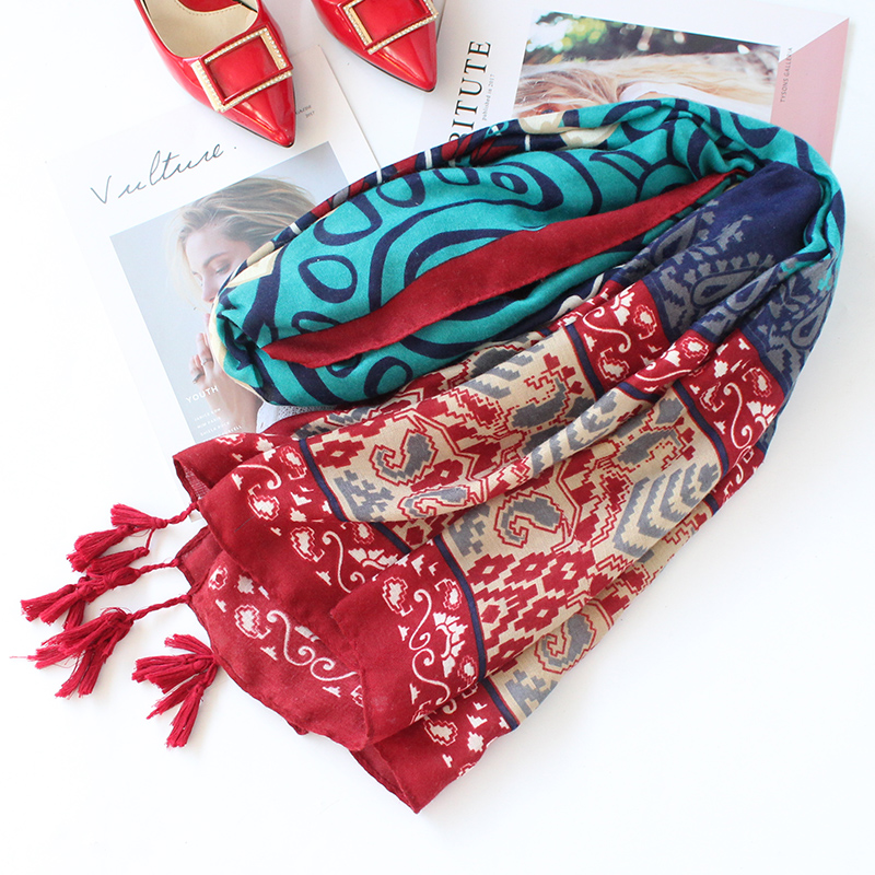 棉麻披肩两用海边防晒百搭沙滩巾