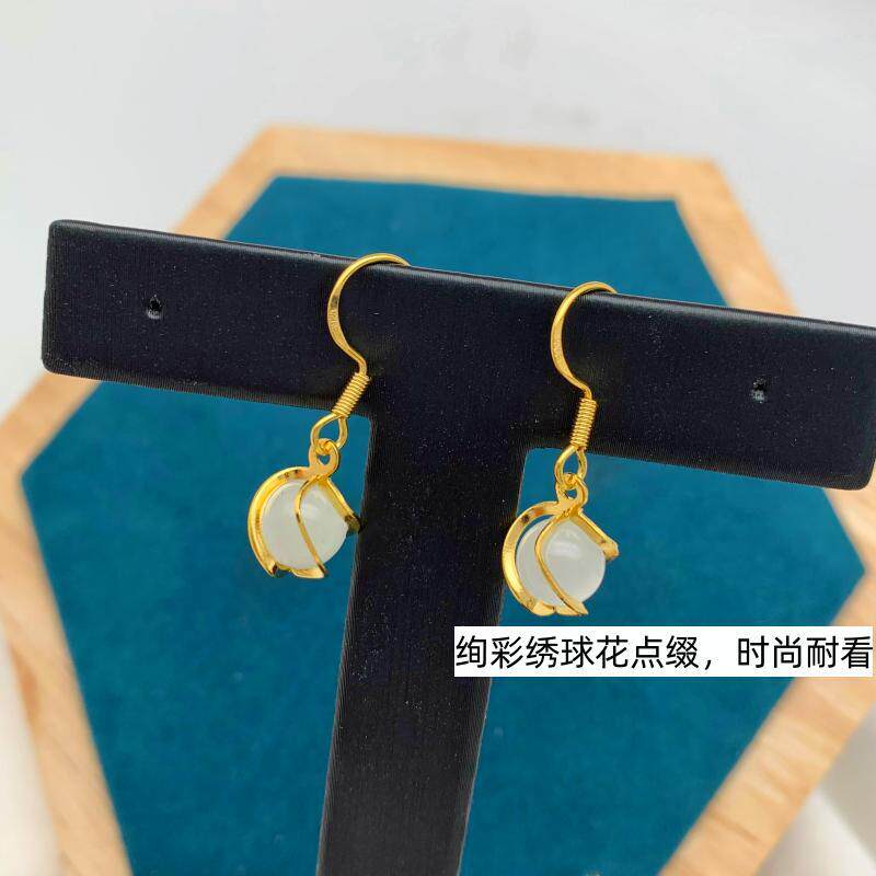 越南沙金女转运珠耳坠不掉色