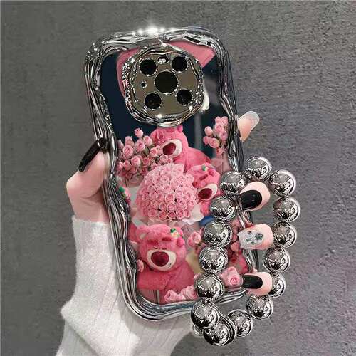 【进口软硅胶】电镀草莓熊
