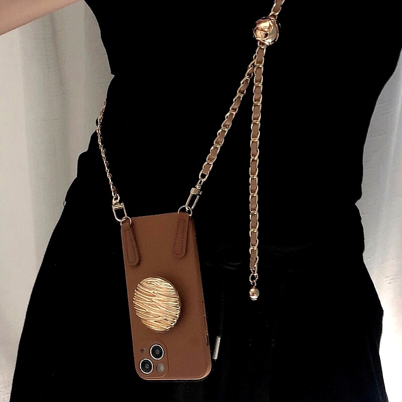 金属链条三星s22手机壳创意