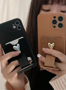 立体爱心vivox90手机壳x70pro+全包x50软壳x27/x23隐形折叠支架s9/s7硅胶iqooz5/z6插卡包s12/s15创意x60/x80