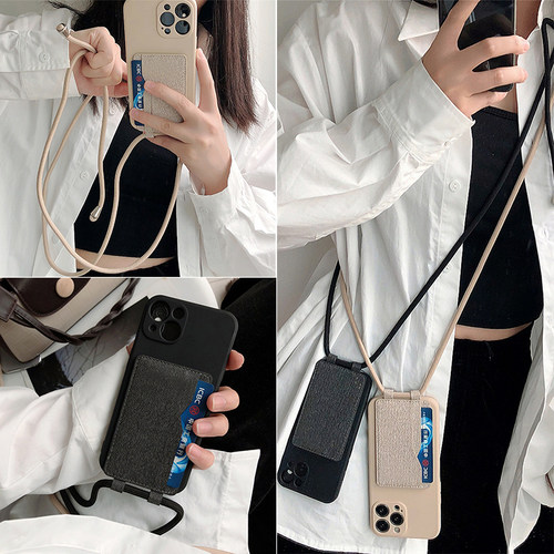 个性简约卡套三星s22斜跨软壳