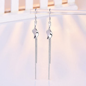 925纯银耳环女长款 百搭显瘦小众设计感高级轻奢耳饰 流苏气质个性