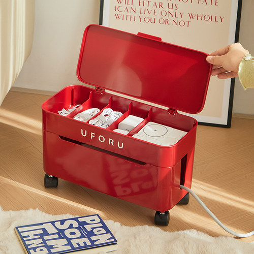 创意风小推车插排数据线收纳神器