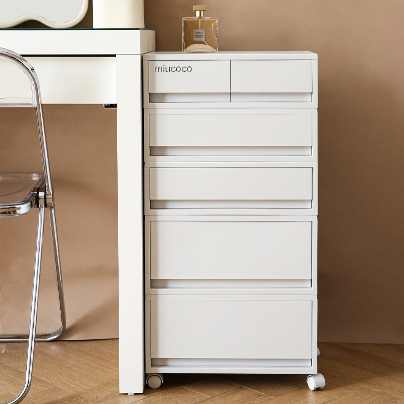 高级感收纳柜抽屉式小推车落地置物架桌面化妆品整理架客厅卫生间