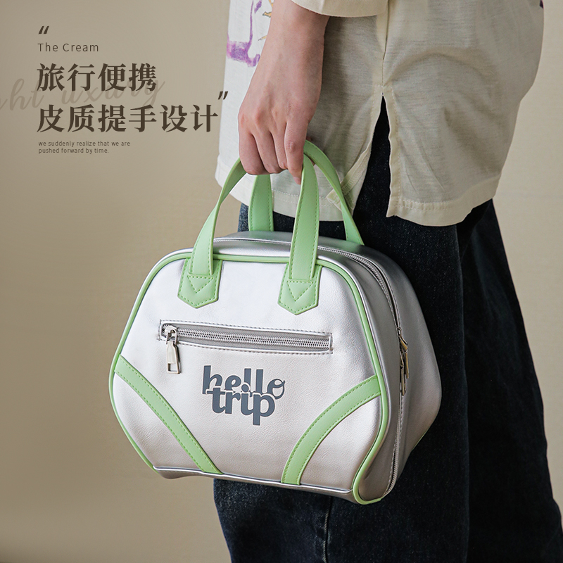 新款保龄球化妆包立体不塌女超火化妆品收纳包可携式分区大容量