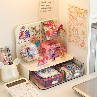小食量痛柜谷子展示架吧唧收纳盒抽屉式小卡立牌置物架桌面洞洞板