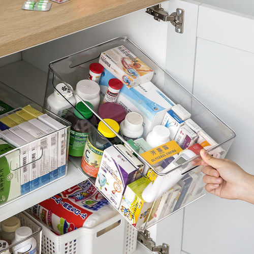 柜内药品盒，可放高瓶，透明好找