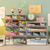 桌面文具收纳盒书桌抽屉式 置物架儿童桌铅笔彩色笔麦克笔收纳盒笔