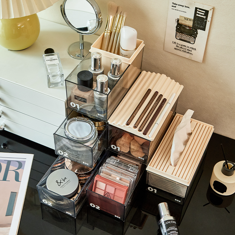 自由组合！高颜值可视化妆盒
