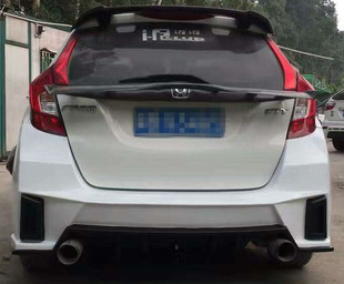 14-16本田新飞度大包围改装 三代飞度前后保险杠侧裙加装小尾翼