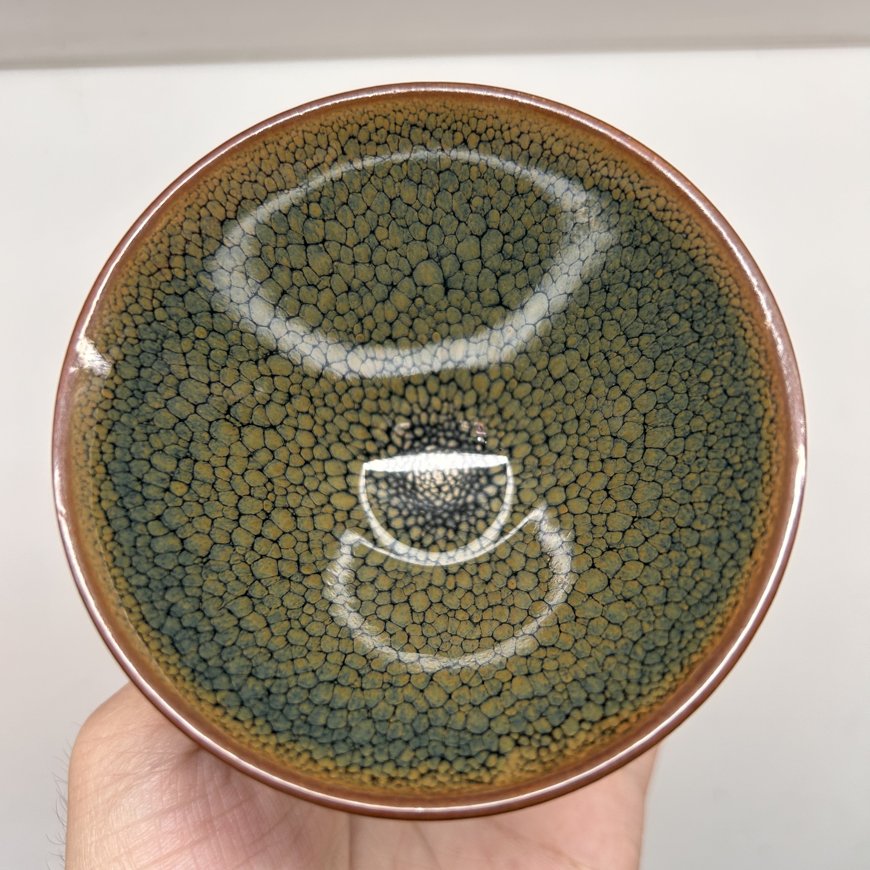 绿鹧鸪斑斗笠天目盏大码茶盏杯茶建盏