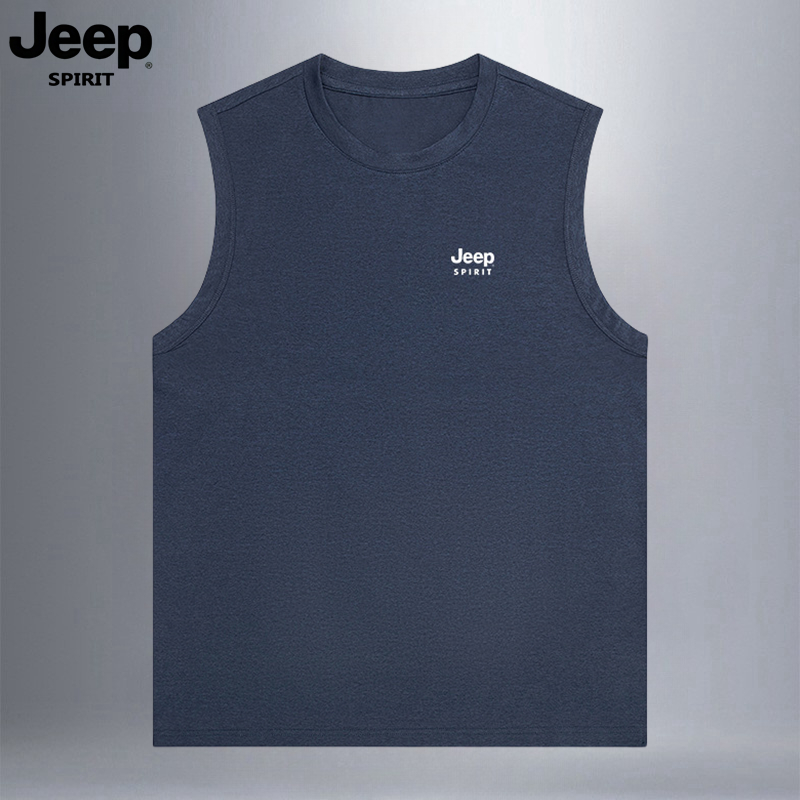 吉普背心男夏季薄款宽松健身跑步