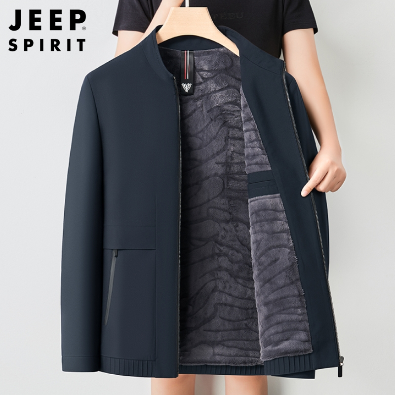 中老年爸爸外套男士休闲夹克