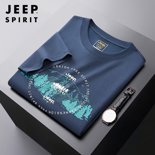 吉普/JEEP短袖t恤中年男士休闲