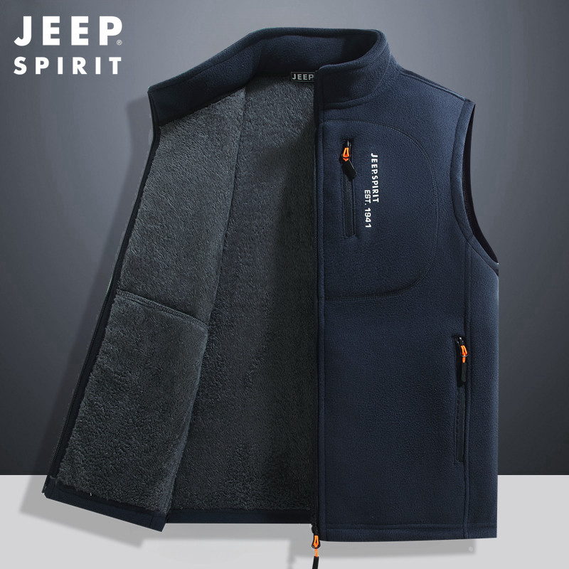 加绒加厚马甲冬季防寒保暖摇粒绒