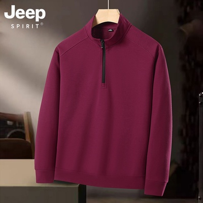 吉普纯棉卫衣男秋季2025新款宽松