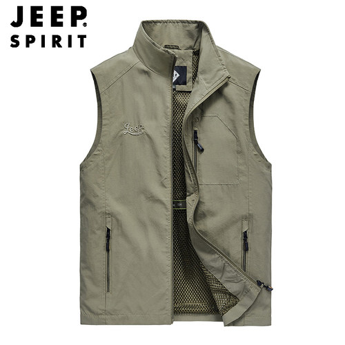 吉普JEEP夏季马甲男士多口袋户外