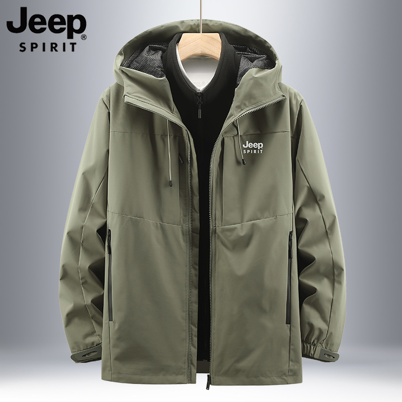 吉普JEEP中年休闲运动男士外套