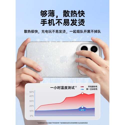 【顶配散热】适用苹果17promax手机壳iphone16新款磨砂超薄15plus防摔14保护套13高级感12i镜头全包Air