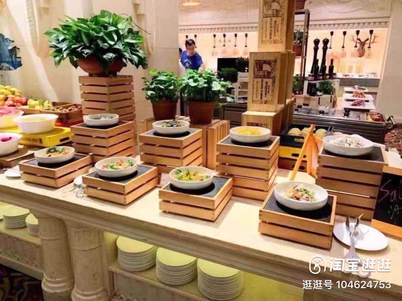 新款沙比利自助餐茶歇层架冷餐原木点心架寿司糕点甜品摆台展示架