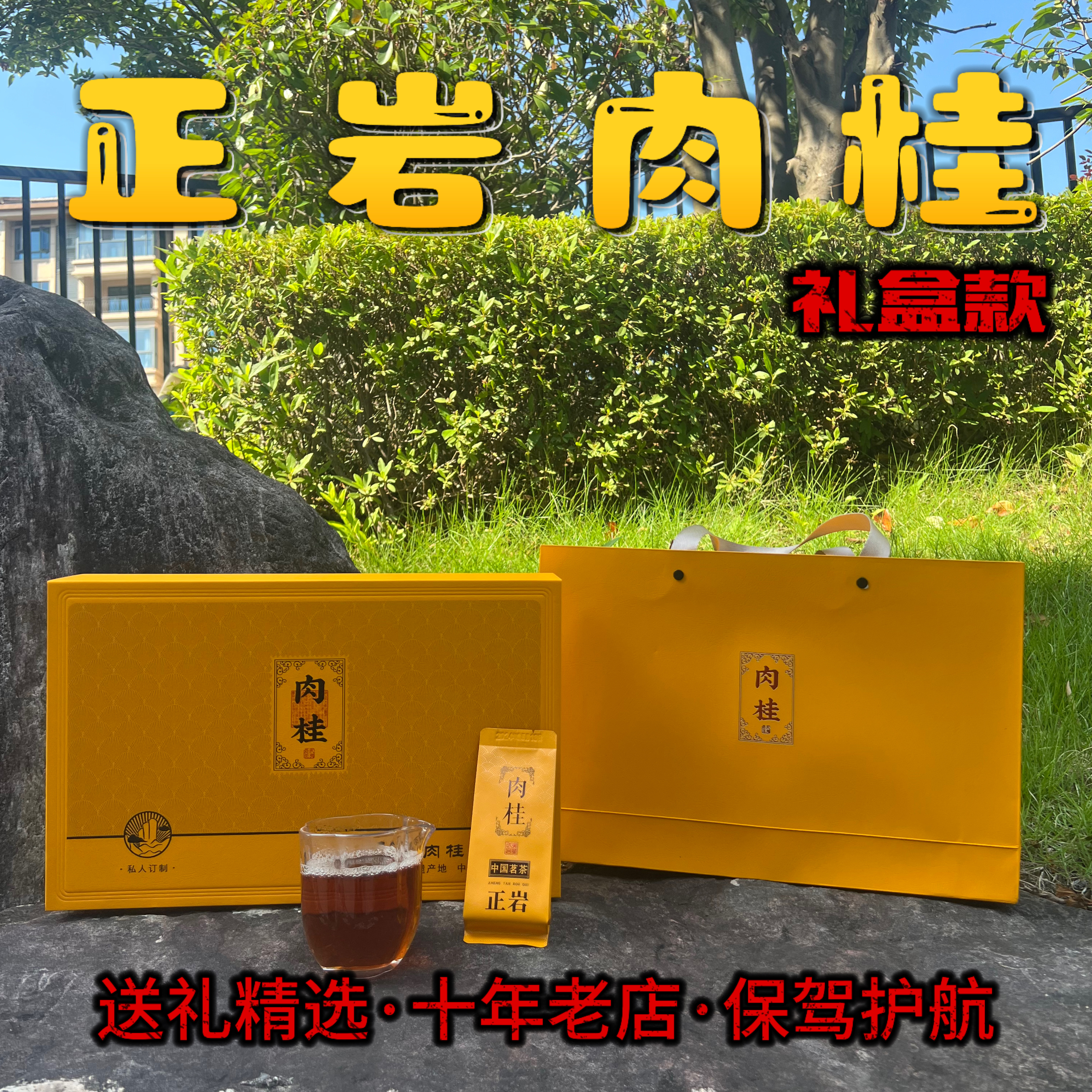 武夷山岩茶大红袍茶叶正岩肉桂茶礼盒装春茶浓香回甘乌龙茶花果香