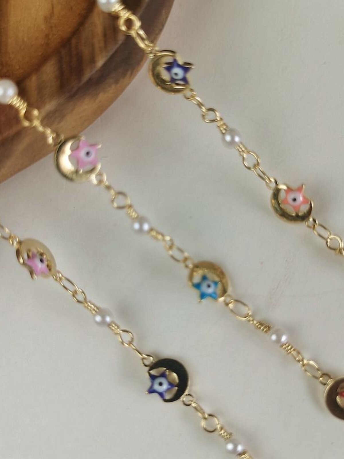 DIY CHAIN PINK PEACH HEART DRIPPING OIL RICE BEADS HANDMADE CHAIN 14K GOLD FILLED NANO COLOR PRESERVATION ELECTROPLATING JEWELRY CLOTHING MATERIAL