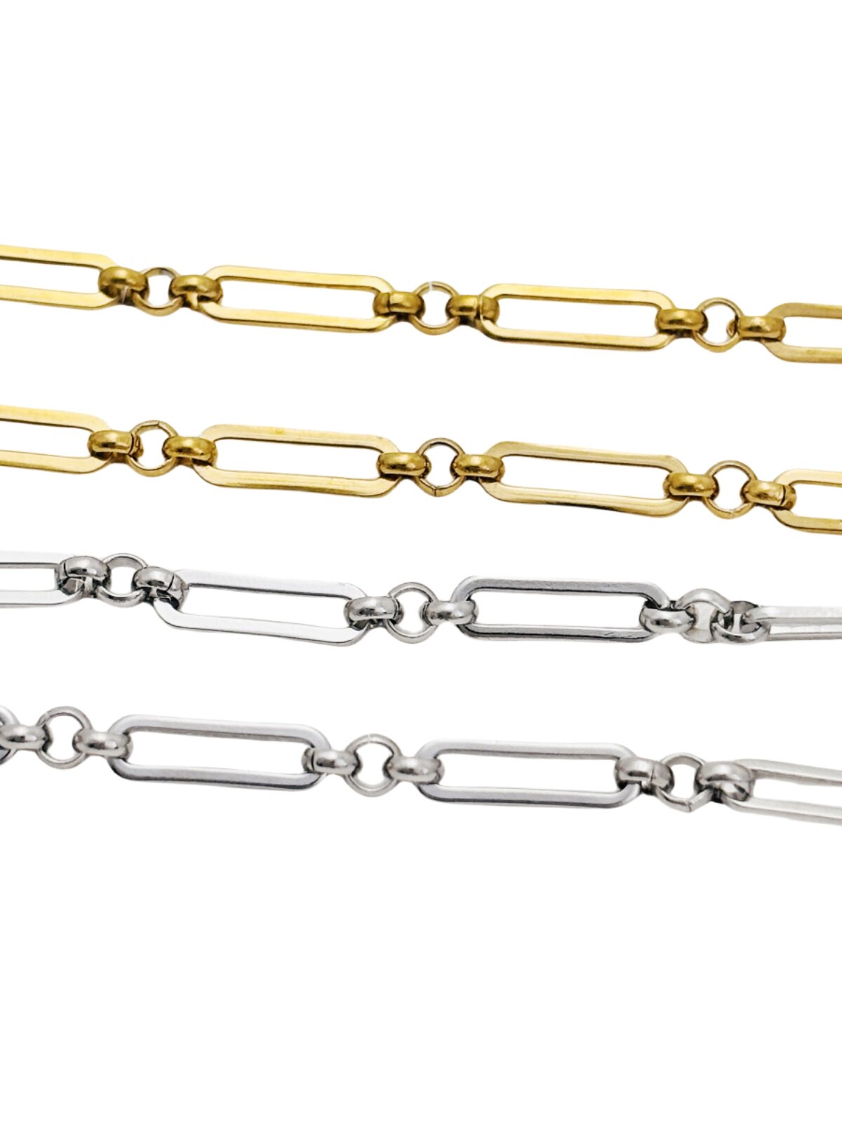 NEW STAINLESS STEEL LONG SMALL HOOP CHAIN FASHION HANDMADE CHAIN DIY NECKLACE BRACELET HIPSTER JEWELRY GEOMETRIC TITANIUM STEEL CHAIN