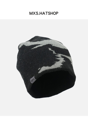 复古混拼色针织帽男女美式秋冬季保暖护耳包头冷帽个性潮牌毛线帽