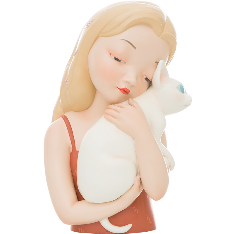 可米生活白夜童话贾晓欧原创滩涂猫家居客厅装饰品小摆件乔迁礼物