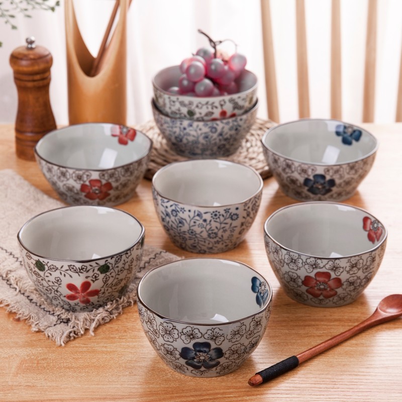 景德镇日式陶瓷米饭碗 家用成人个性方碗创意5寸吃饭碗学生单个碗,餐饮具,碗,淘宝优惠券,粉丝福利购,淘宝优惠卷