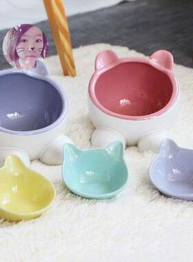 白菜麻麻 Vivipet猫头食盆水碗草架多功能 龙猫兔子狗猫通用国产